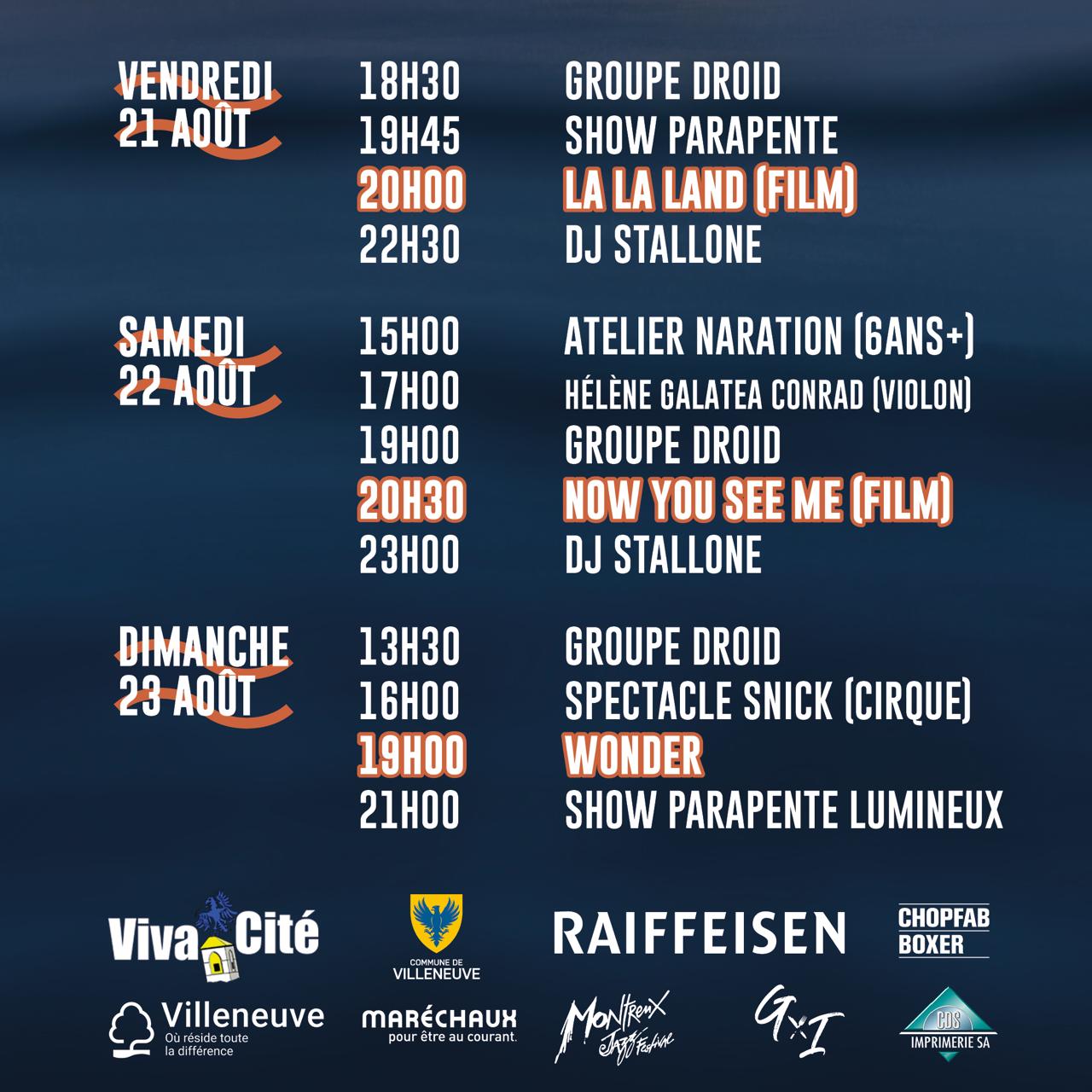 Programme Ciné-Lac 2026